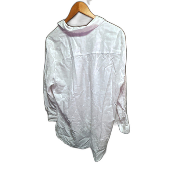 New York & Company Button Down Shirt White XL - Picture 3 of 7